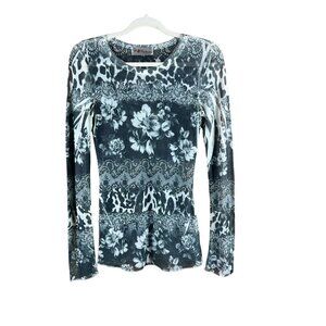 5th Culture Women's Sheer Floral Long Sleeve Top